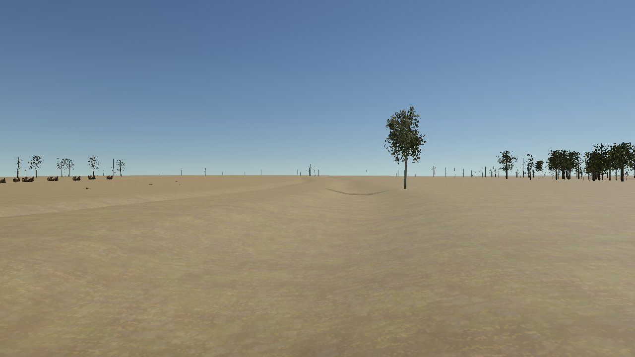 Rural road and fields environment development capture