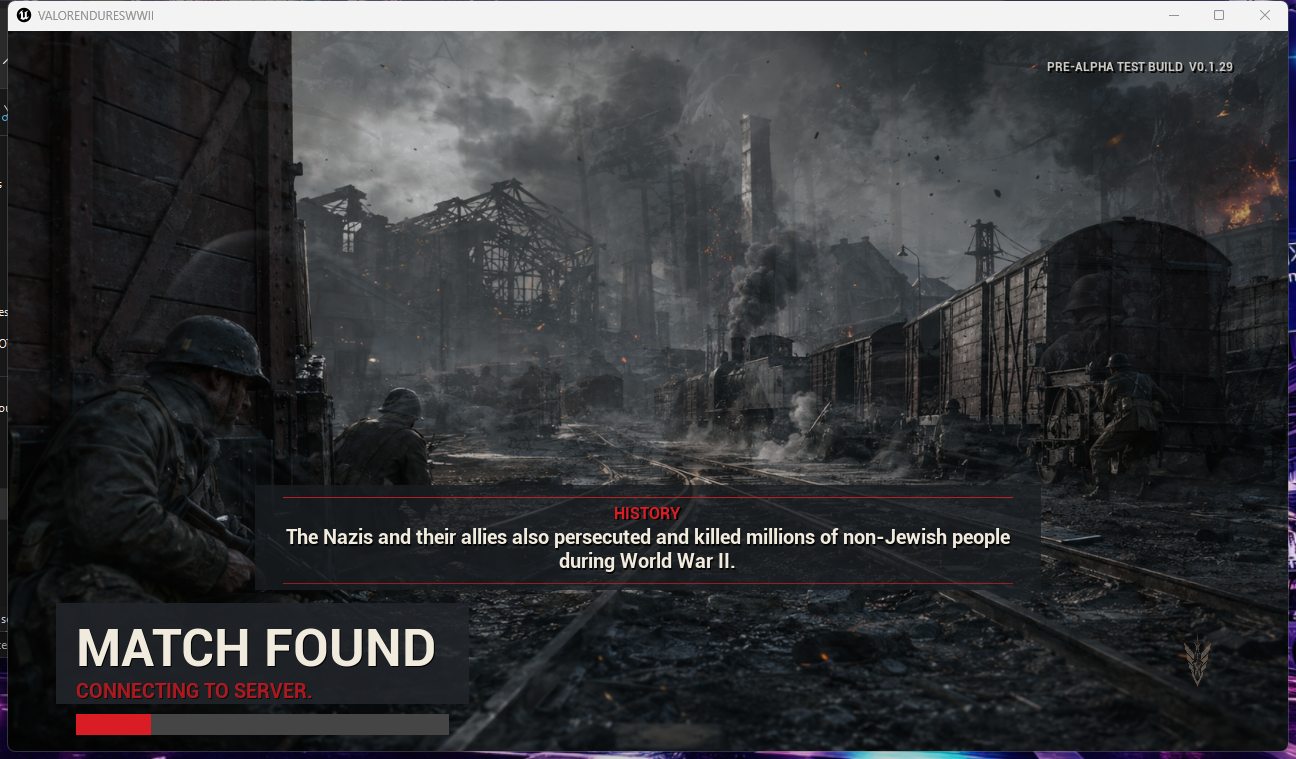 Pre-alpha match-found loading screen