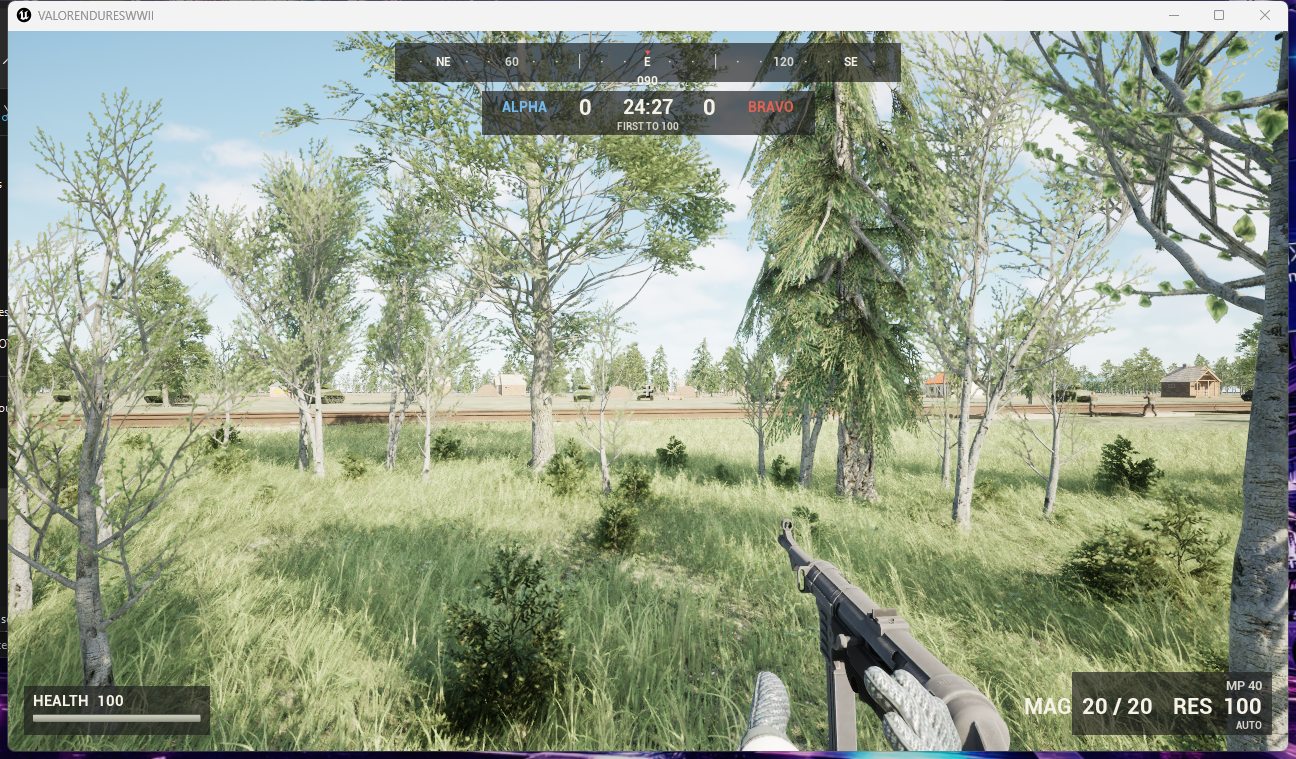 Pre-alpha Team Deathmatch scoreboard overlay